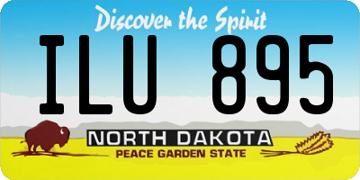 ND license plate ILU895