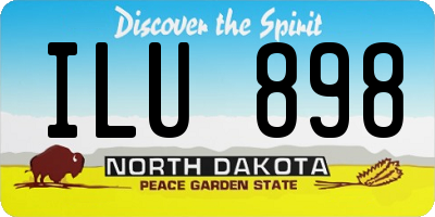ND license plate ILU898
