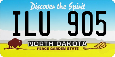 ND license plate ILU905