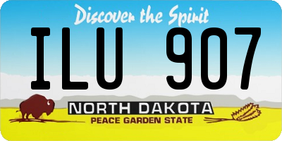 ND license plate ILU907