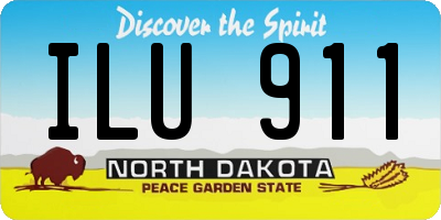 ND license plate ILU911
