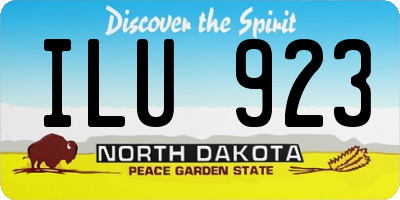 ND license plate ILU923