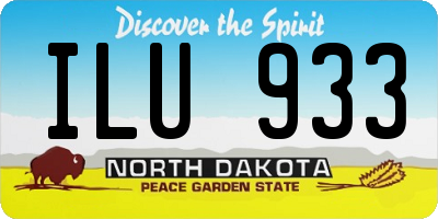 ND license plate ILU933