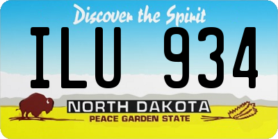ND license plate ILU934