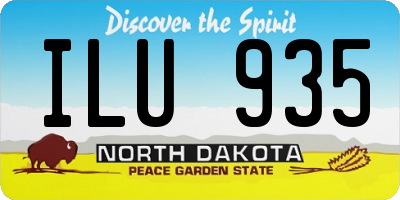ND license plate ILU935