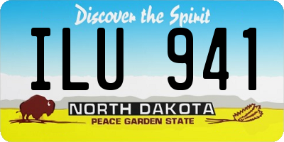 ND license plate ILU941