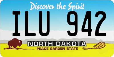 ND license plate ILU942