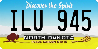 ND license plate ILU945