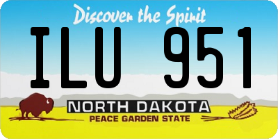 ND license plate ILU951