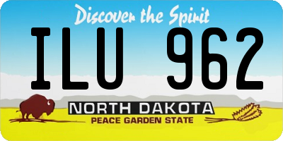 ND license plate ILU962