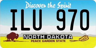 ND license plate ILU970