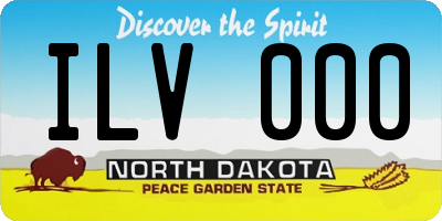 ND license plate ILV000