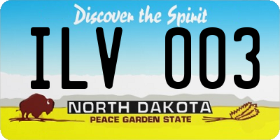 ND license plate ILV003