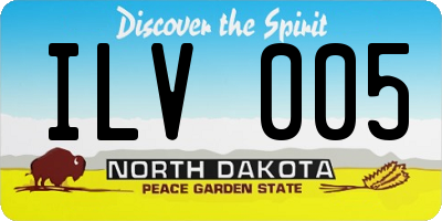 ND license plate ILV005