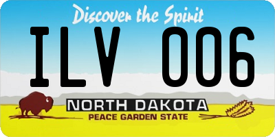 ND license plate ILV006