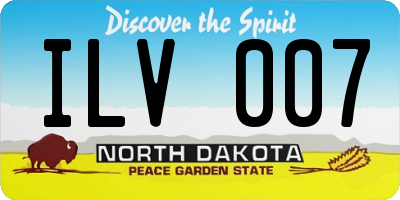 ND license plate ILV007