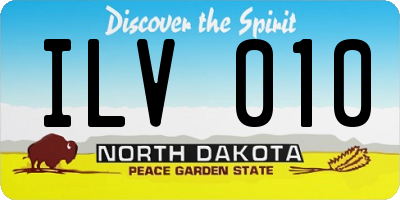 ND license plate ILV010