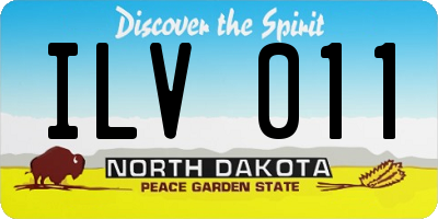 ND license plate ILV011