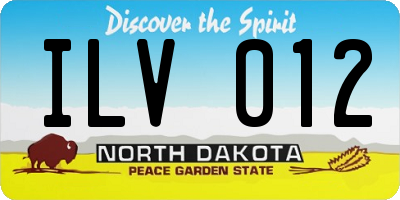 ND license plate ILV012