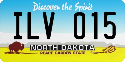 ND license plate ILV015