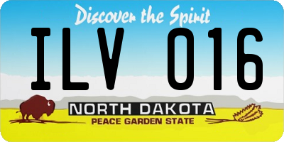 ND license plate ILV016