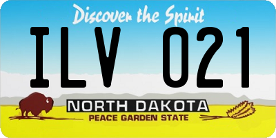ND license plate ILV021