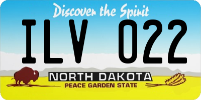 ND license plate ILV022