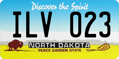 ND license plate ILV023