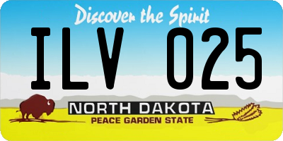 ND license plate ILV025