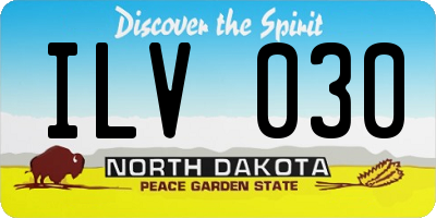 ND license plate ILV030
