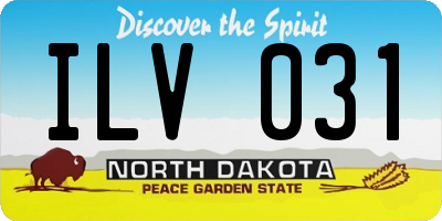 ND license plate ILV031