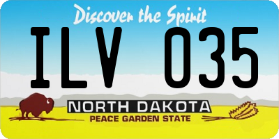 ND license plate ILV035