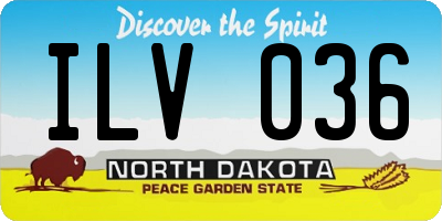 ND license plate ILV036