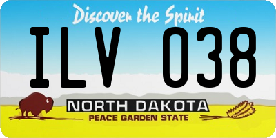 ND license plate ILV038