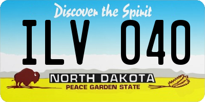 ND license plate ILV040