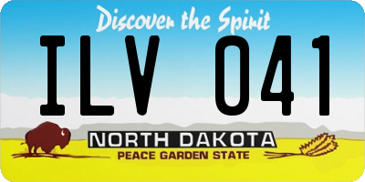 ND license plate ILV041
