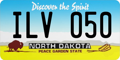 ND license plate ILV050