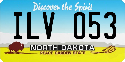 ND license plate ILV053