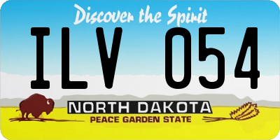 ND license plate ILV054