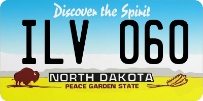 ND license plate ILV060