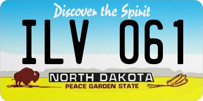 ND license plate ILV061