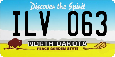 ND license plate ILV063