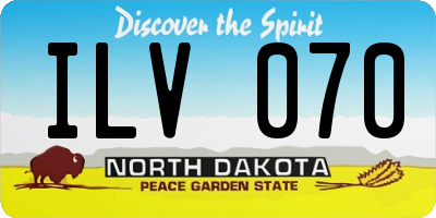 ND license plate ILV070