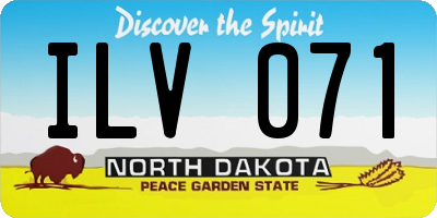 ND license plate ILV071