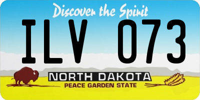 ND license plate ILV073