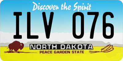 ND license plate ILV076