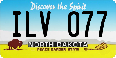 ND license plate ILV077