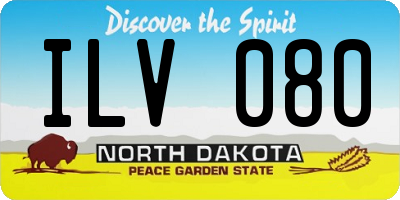 ND license plate ILV080