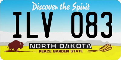 ND license plate ILV083