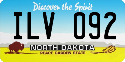 ND license plate ILV092
